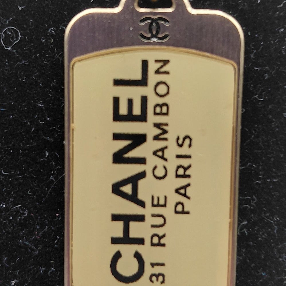 Chanel ID Dog Tag Charm Long Necklace. 31 RUE CAMBON PARIS - Picture 2 of 11